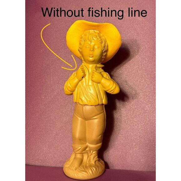 -COLOGNE BOTTLE Vintage Avon Catch a Fish Missing Fishing Pole - Picture 1 of 4